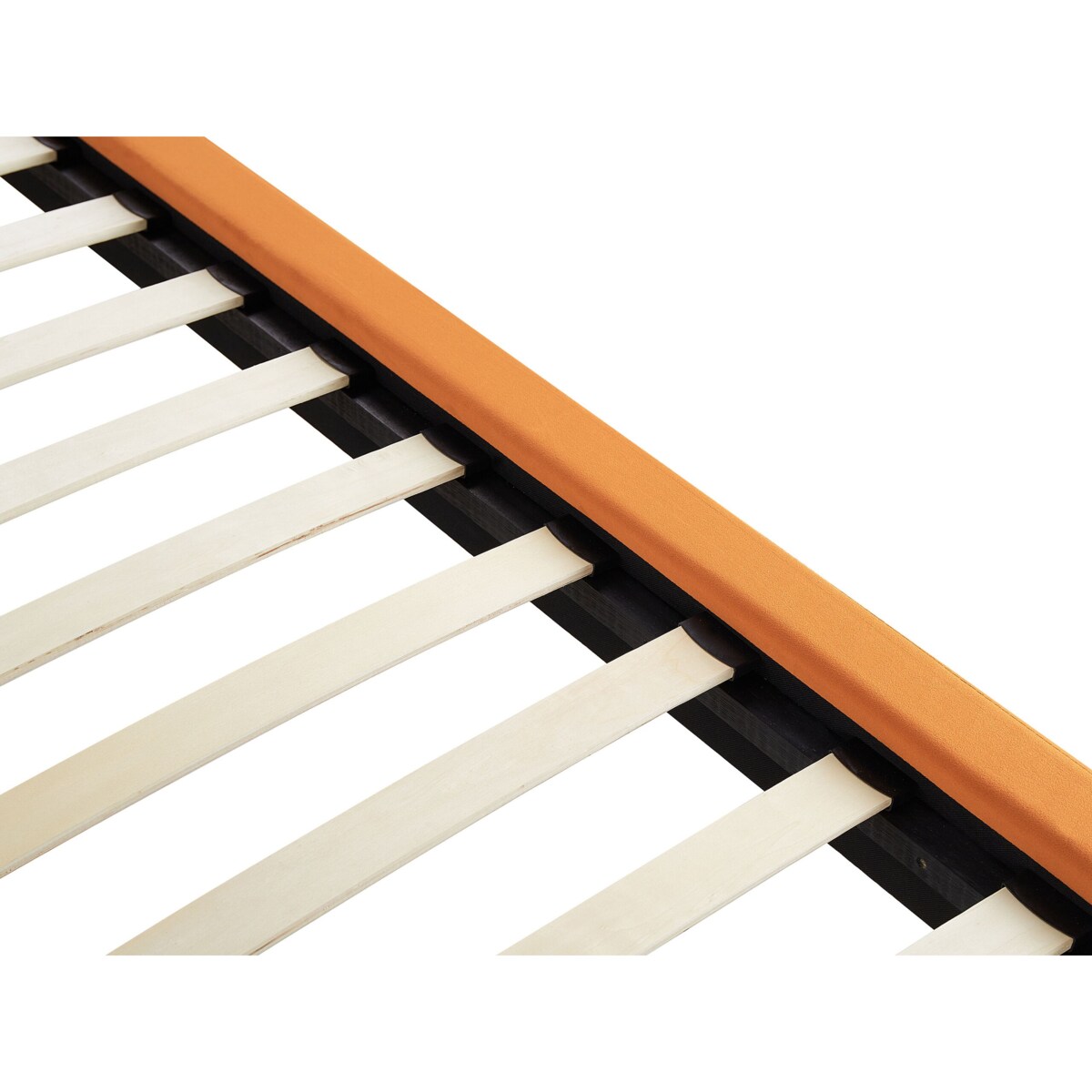 Łóżko welurowe 160 x 200 cm pomarańczowe MELLE