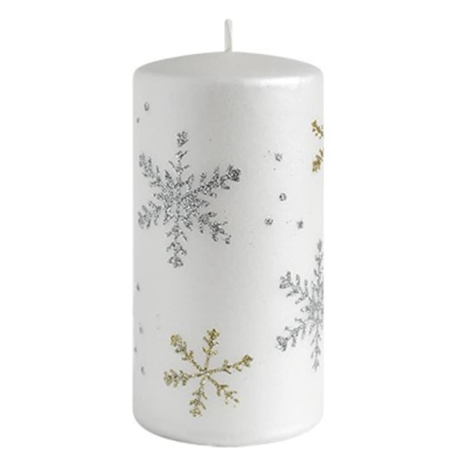 Świeca FROST walec średni 7xh14cm parafinowa biała