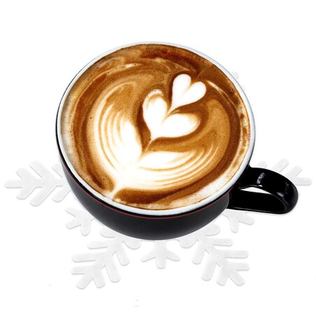 Podstawka pod Kubek Filcowa Biała Płatek Śniegu Zestaw 6 szt. 13,5 cm