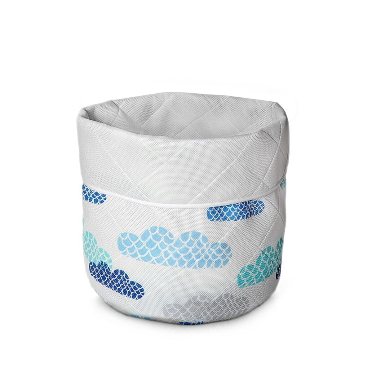 Kosz na zabawki dla dzieci duży Basket 60 x 80 cm - Białe Chmurki