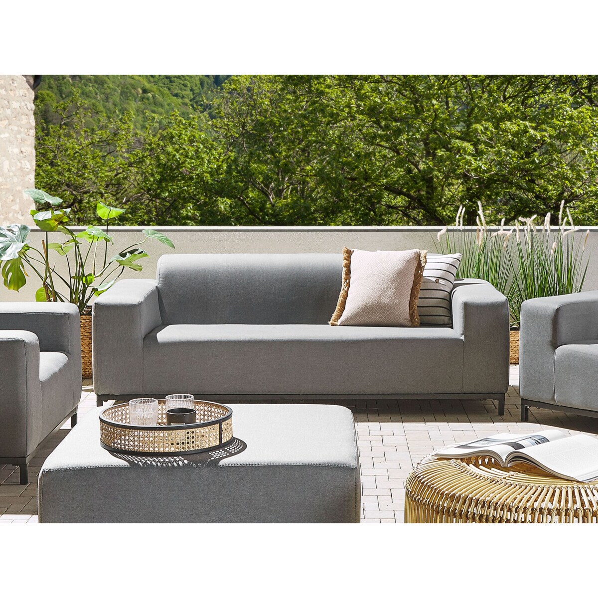 Sofa ogrodowa dla 2 osób ROVIGO Szary