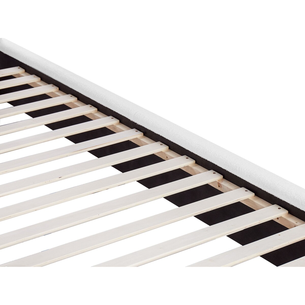 Łóżko boucle 180 x 200 cm białe VINAY