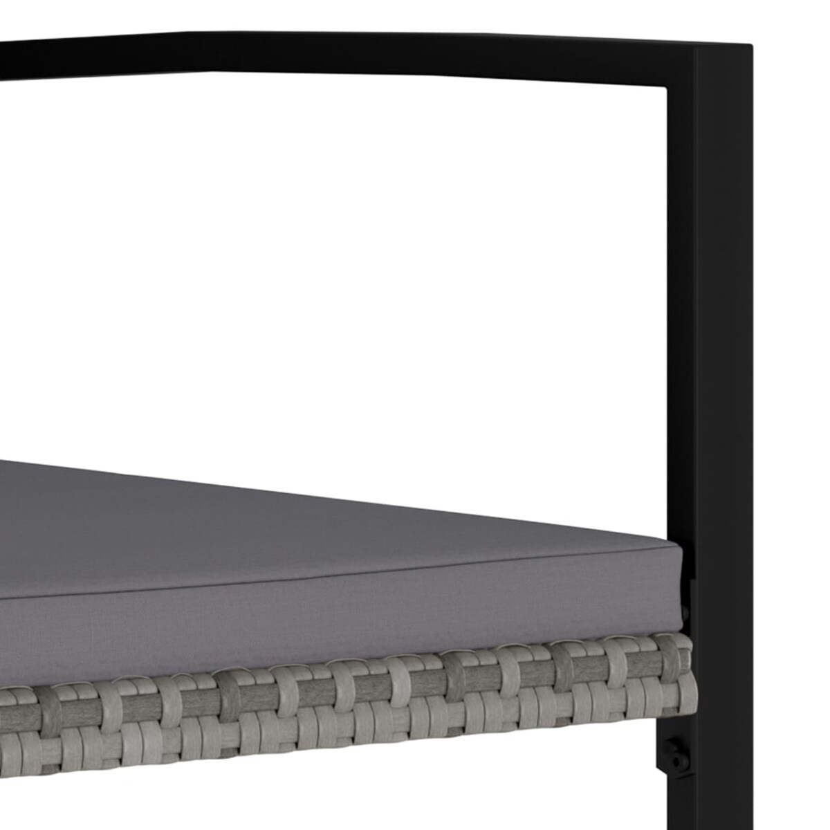 vidaXL Krzesła ogrodowe, 4 szt., polirattan, szare