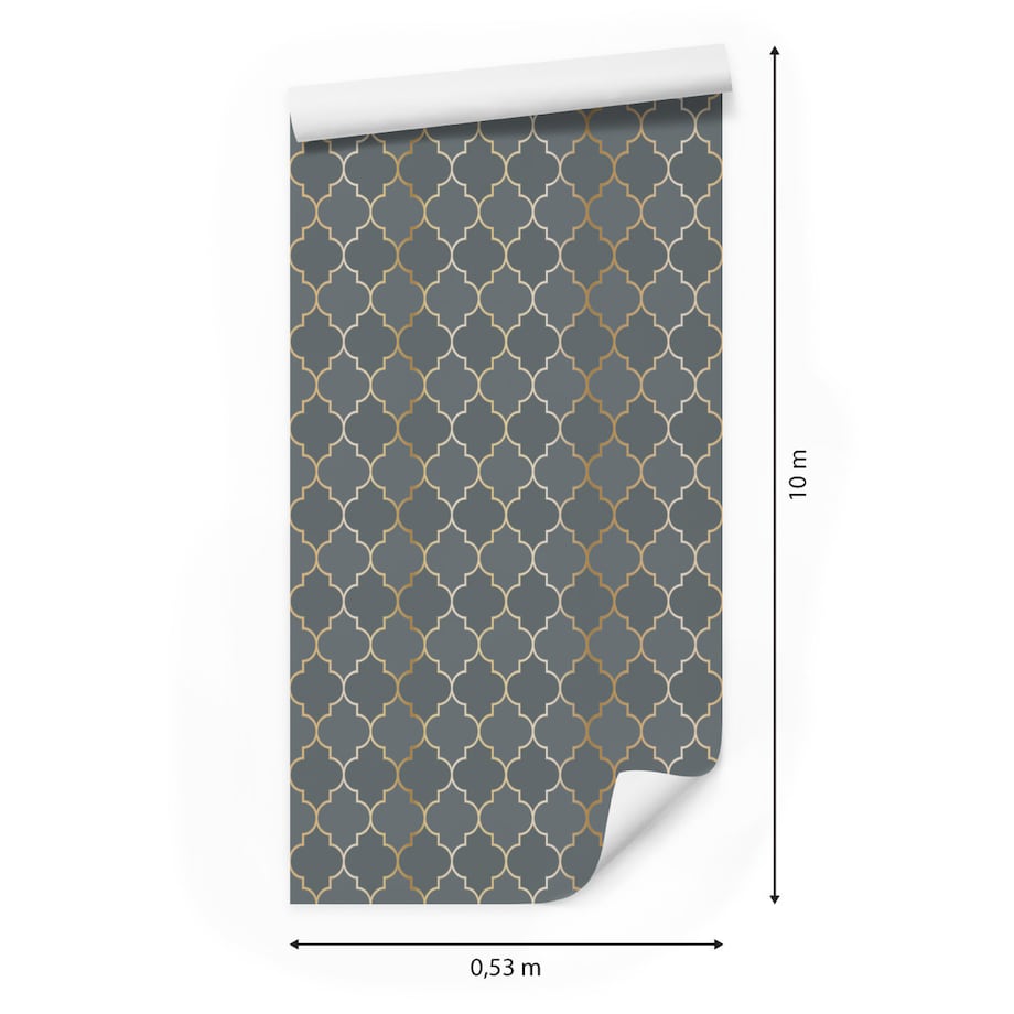 Tapeta Do Salonu Ornamenty Styl Glamour Abstrakcja Wzór Geometryczny