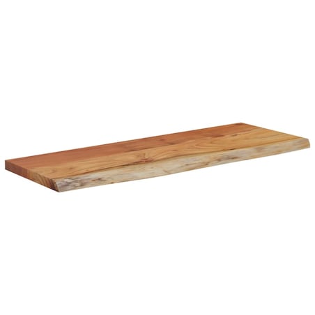 vidaXL Półka ścienna, 80x30x2,5 cm, drewno akacjowe, naturalna krawędź