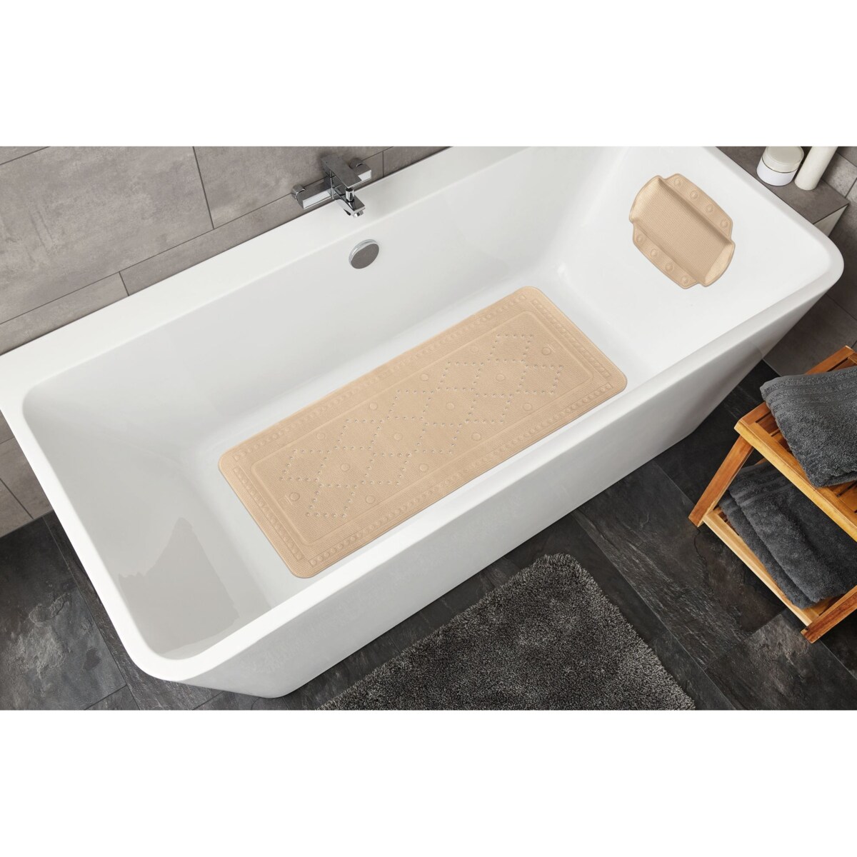 Kleine Wolke Arosa Mata bezpieczeństwa do wanny beżowy 36x 92 cm