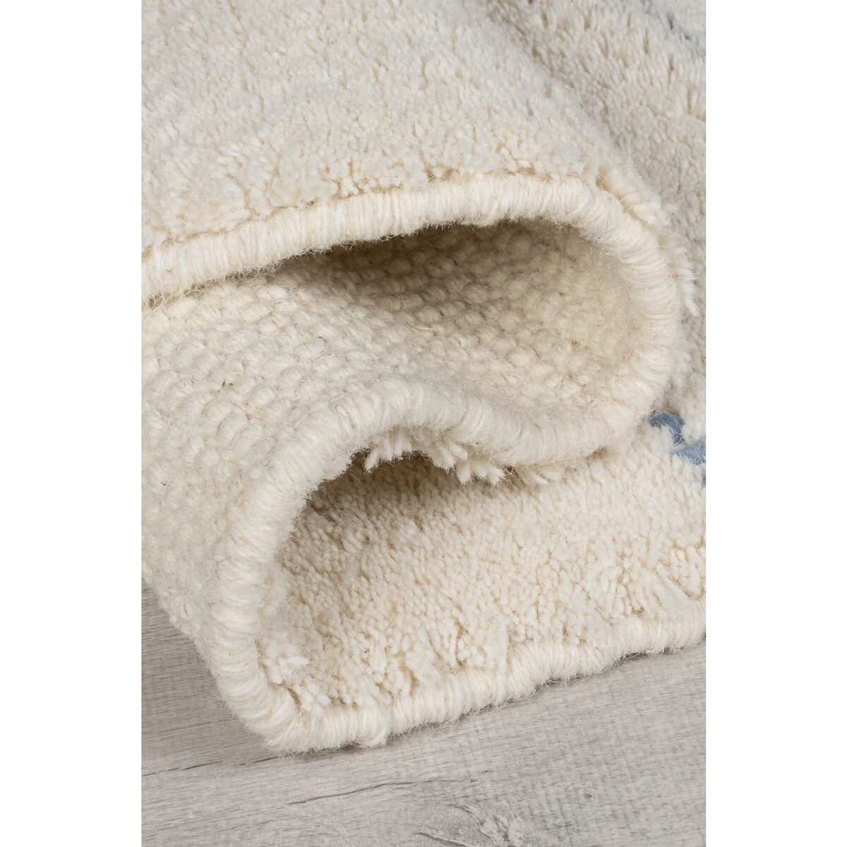 Dywan Wełniany Dottie Geometric Niebieski/Wielokolorowy 120x170