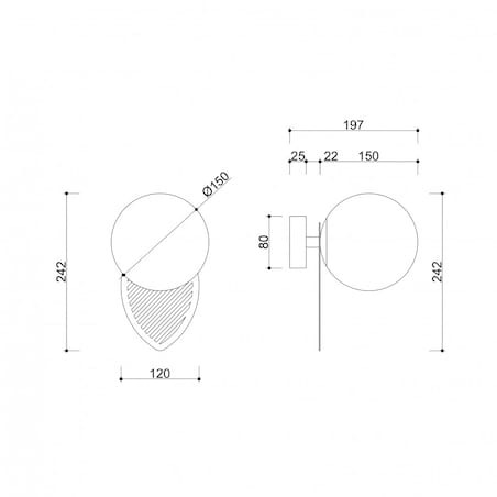 FYLLO B biała lampa ścienna / kinkiet