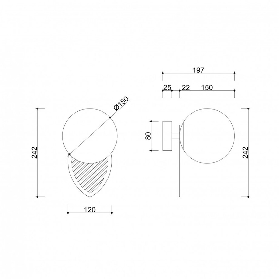 FYLLO B biała lampa ścienna / kinkiet