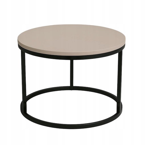 Stolik Kawowy KASZMIR 60 cm Metal Minimalizm Industrialny Styl SOFT LOFT