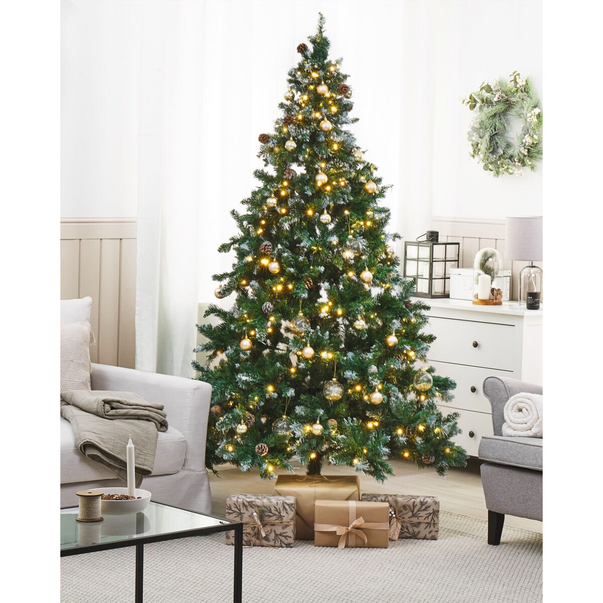 Sztuczna choinka świąteczna LED PALOMAR 210 cm Zielony