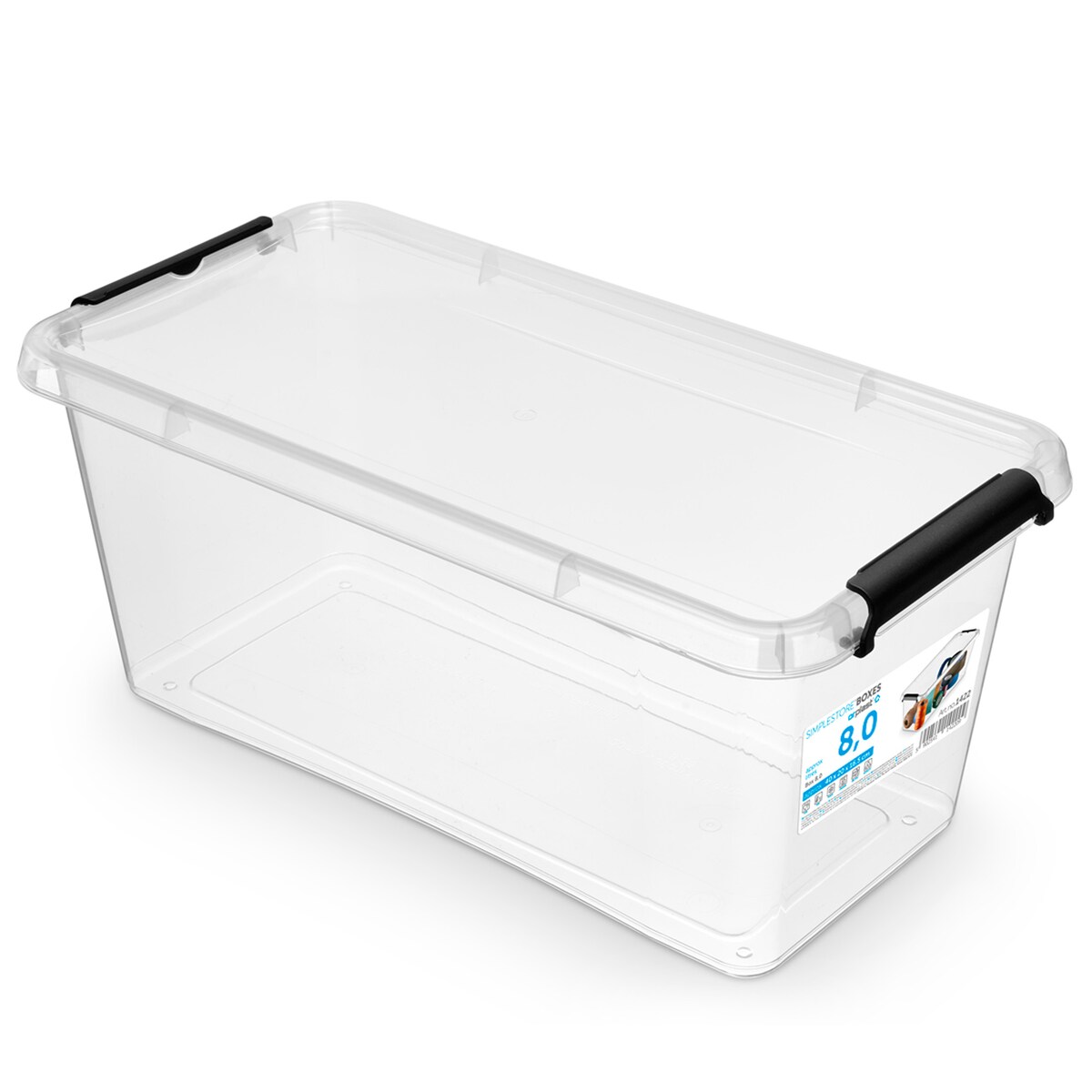 Pojemnik Plastikowy Pudełko Z Pokrywą Pudło Box Do Przechowywania 8L