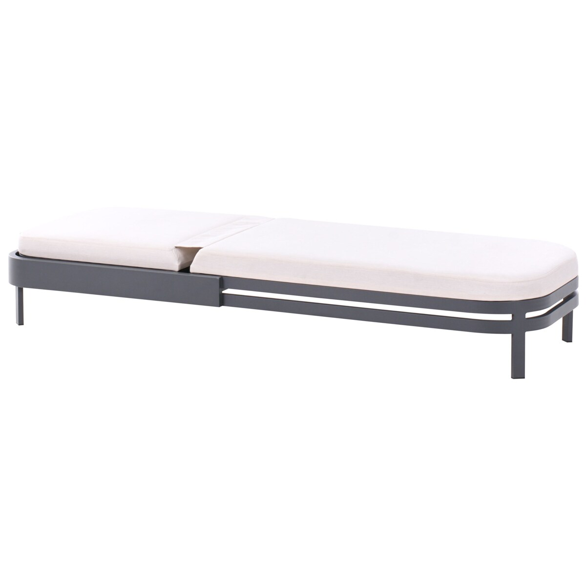 Leżak ogrodowy z poduszką NETTUNO Metal Jasnobeżowy