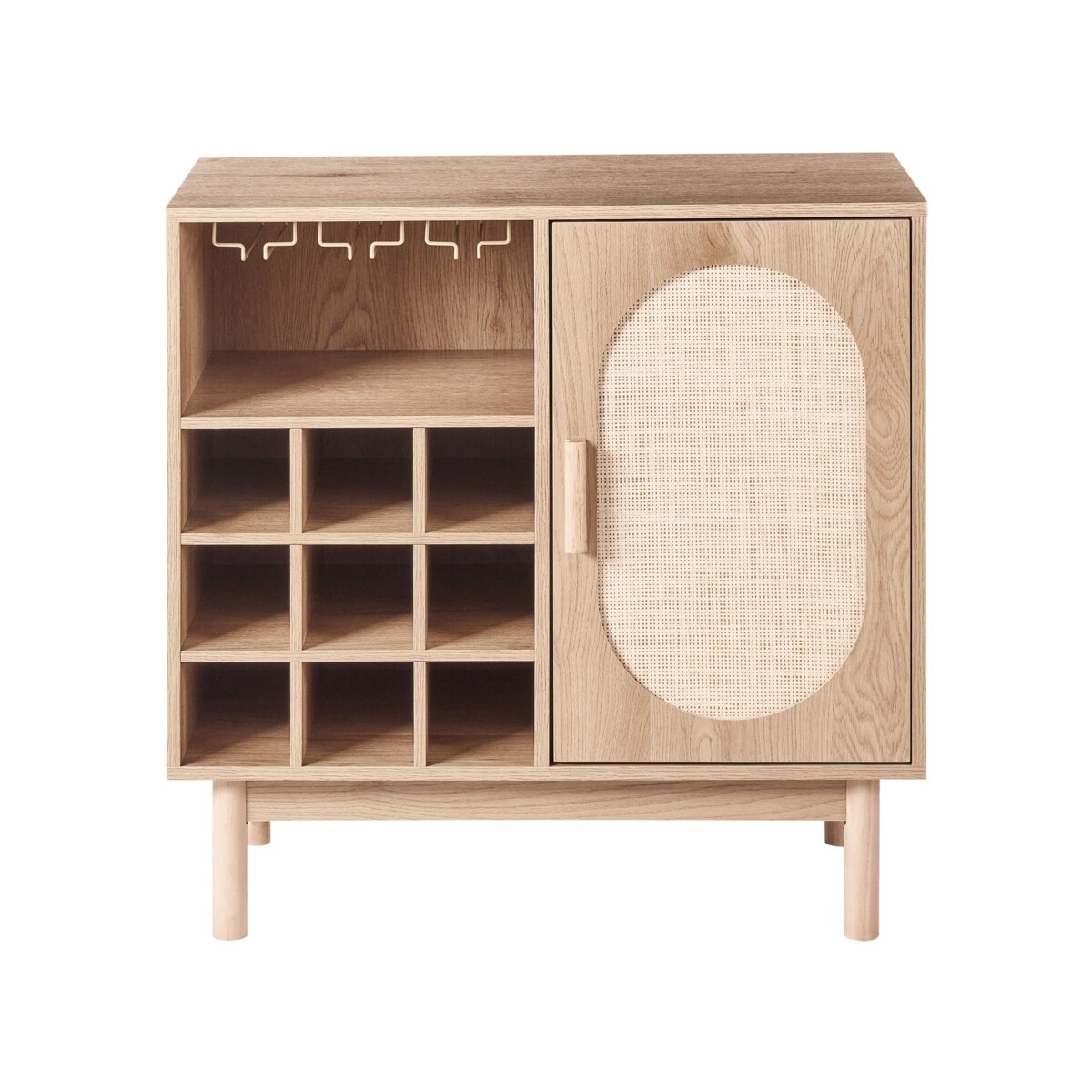 Szafka z półką na wino COSTELLO Jasnobrązowy