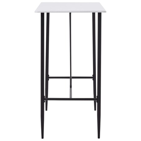 vidaXL Stolik barowy, biały, 120 x 60 x 110 cm, MDF