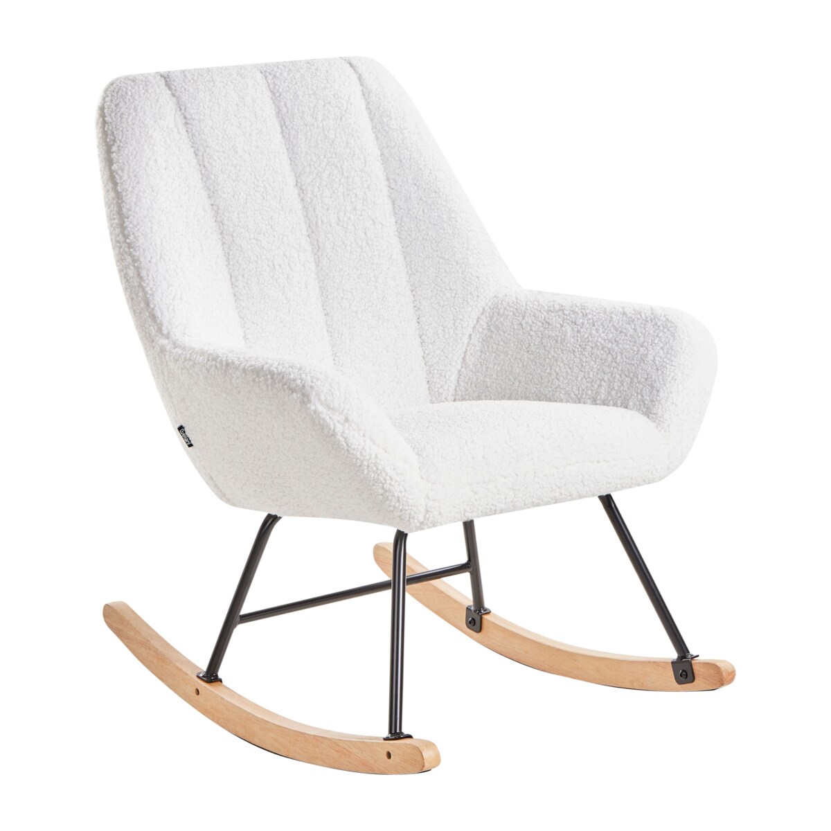 Fotel bujany KINNO Boucle Złamana biel