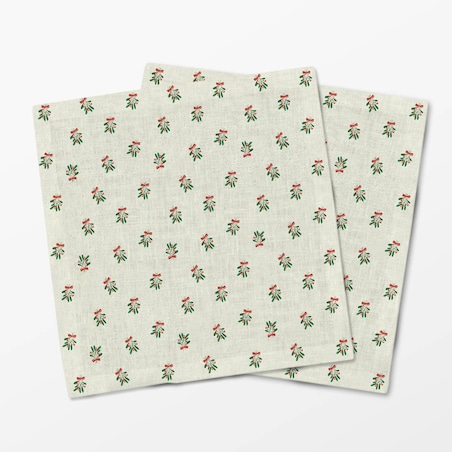 Serwetki świąteczne - Jemioła i kokardka (2 szt.)