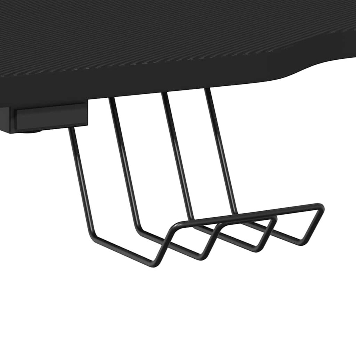 vidaXL Biurko do gier z nogami w kształcie ZZ, czarne, 110x60x75 cm