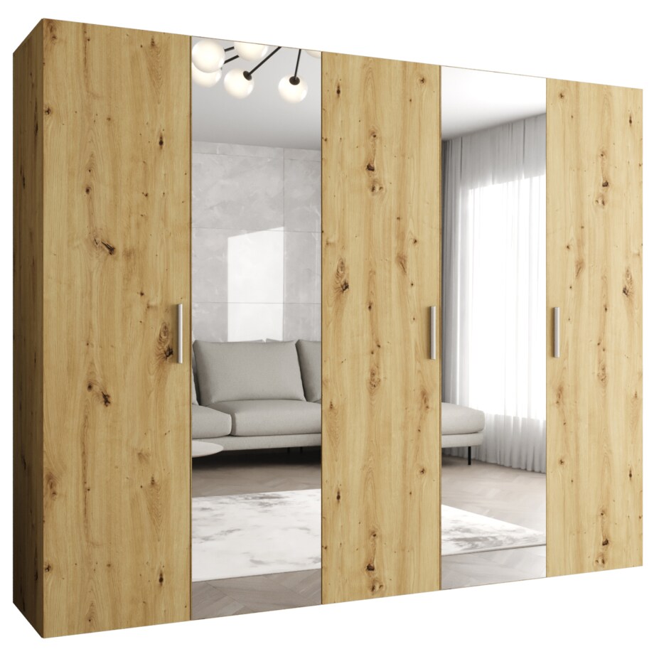 Szafa uchylna otwierana BARI 2 250 wys. 202 cm Artisan + u. Czarny