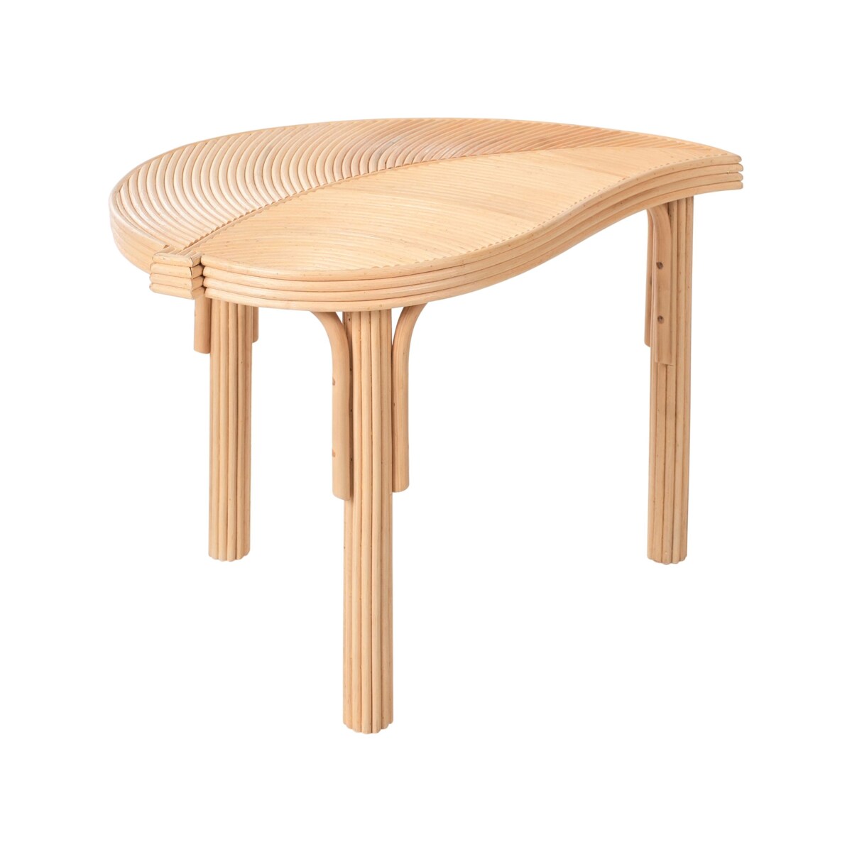 Zestaw 2 stolików kawowych PARALIA Rattan Naturalny