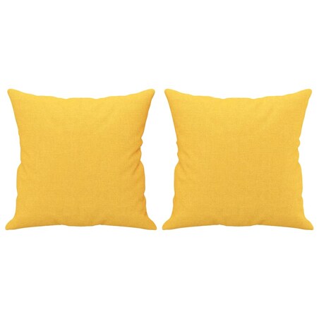 vidaXL Poduszki ozdobne, 2 szt., jasnożółty, 40x40 cm, tkanina