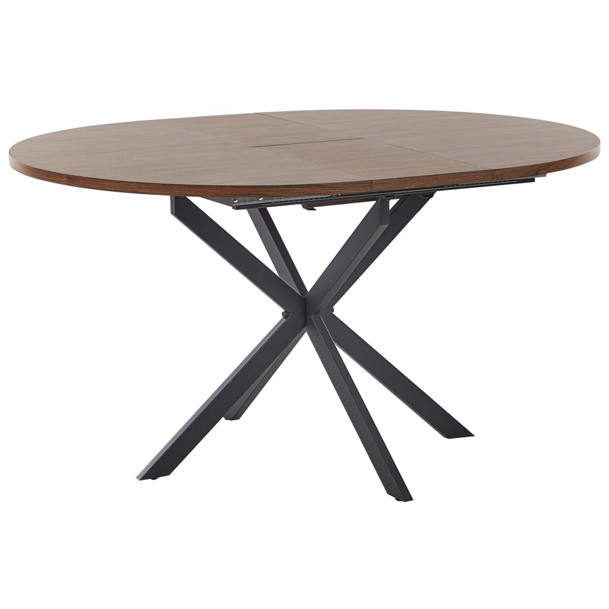 Stół do jadalni rozkładany FRIONA Ciemnobrązowy 110/140 cm 110 cm Drewno