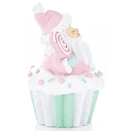 Dekoracja Mikołaj na muffince 14x10x9 cm BABBO NATALE