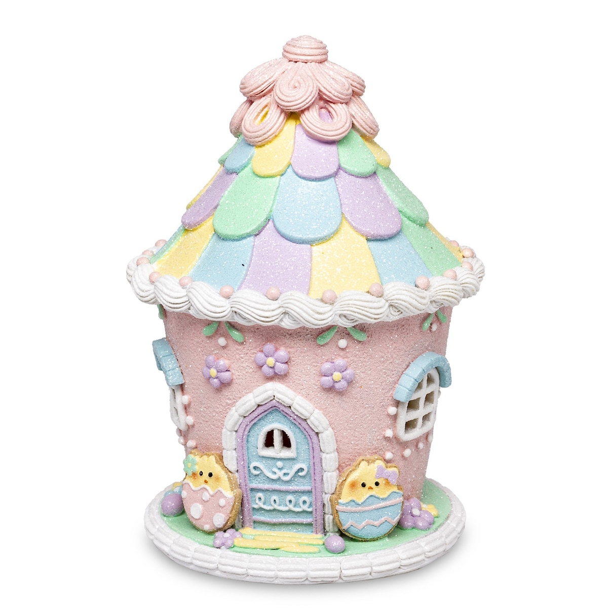 Dekoracja - wielkanocny domek LED 21x14x14 cm TORRE okrągły