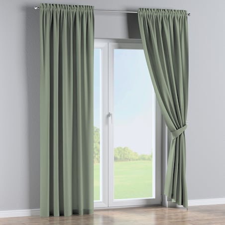 Zasłona na kanale z grzywką 1 szt. 130x260 szałwiowy