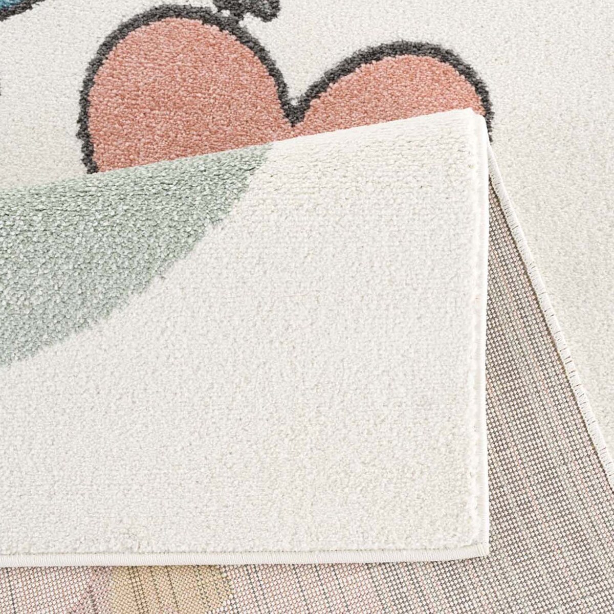 Dywan dziecięcy z motywem dziecka z balonem Animai 9393 Krem 80x150