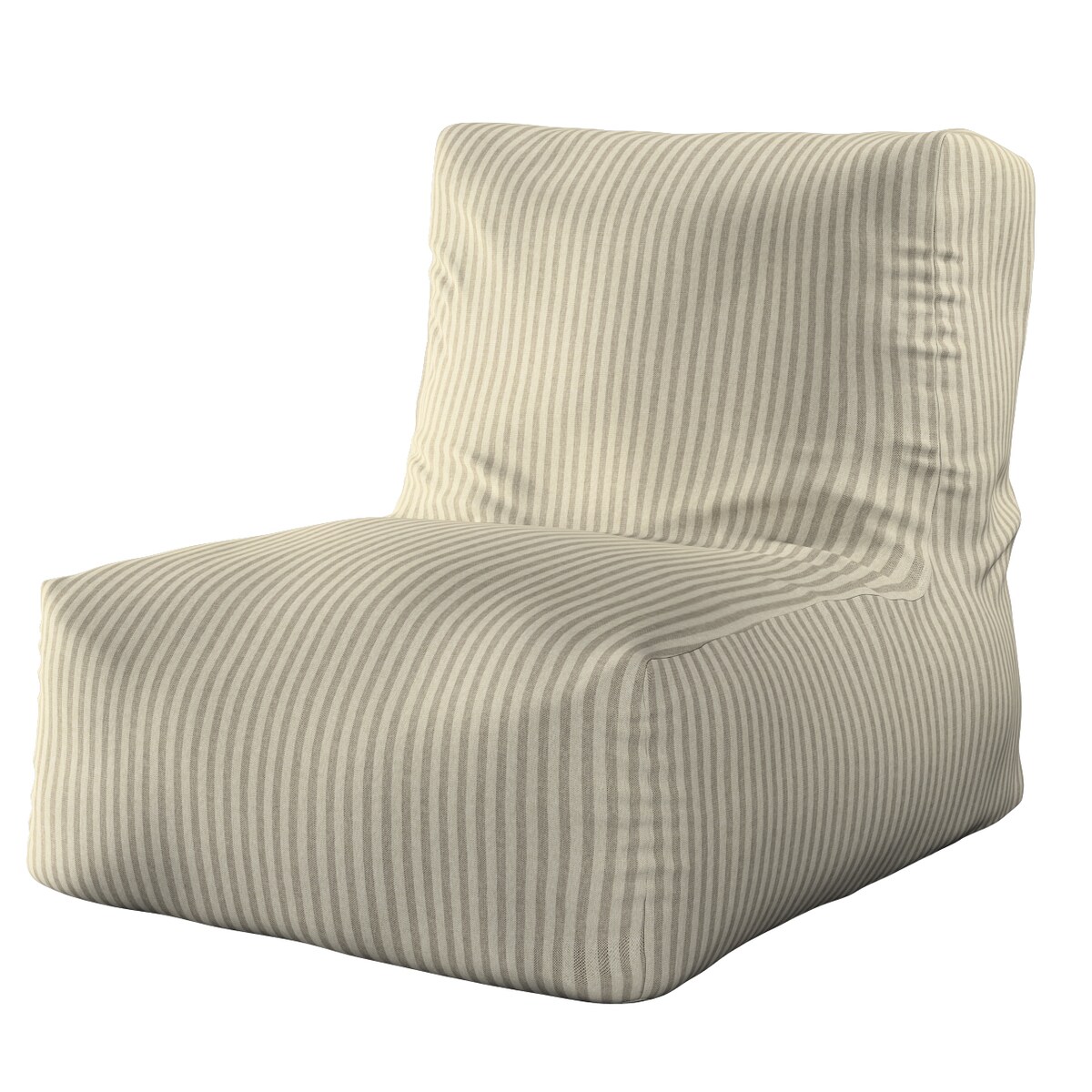 Pufa - fotel, beżowo-brązowe paski, 67 x 31 x 75 cm, Outdoor Oasis