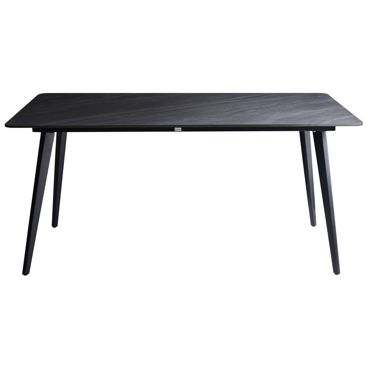 Stół ogrodowy RODALLO 160 cm 90 cm Kamień Czarny marmur