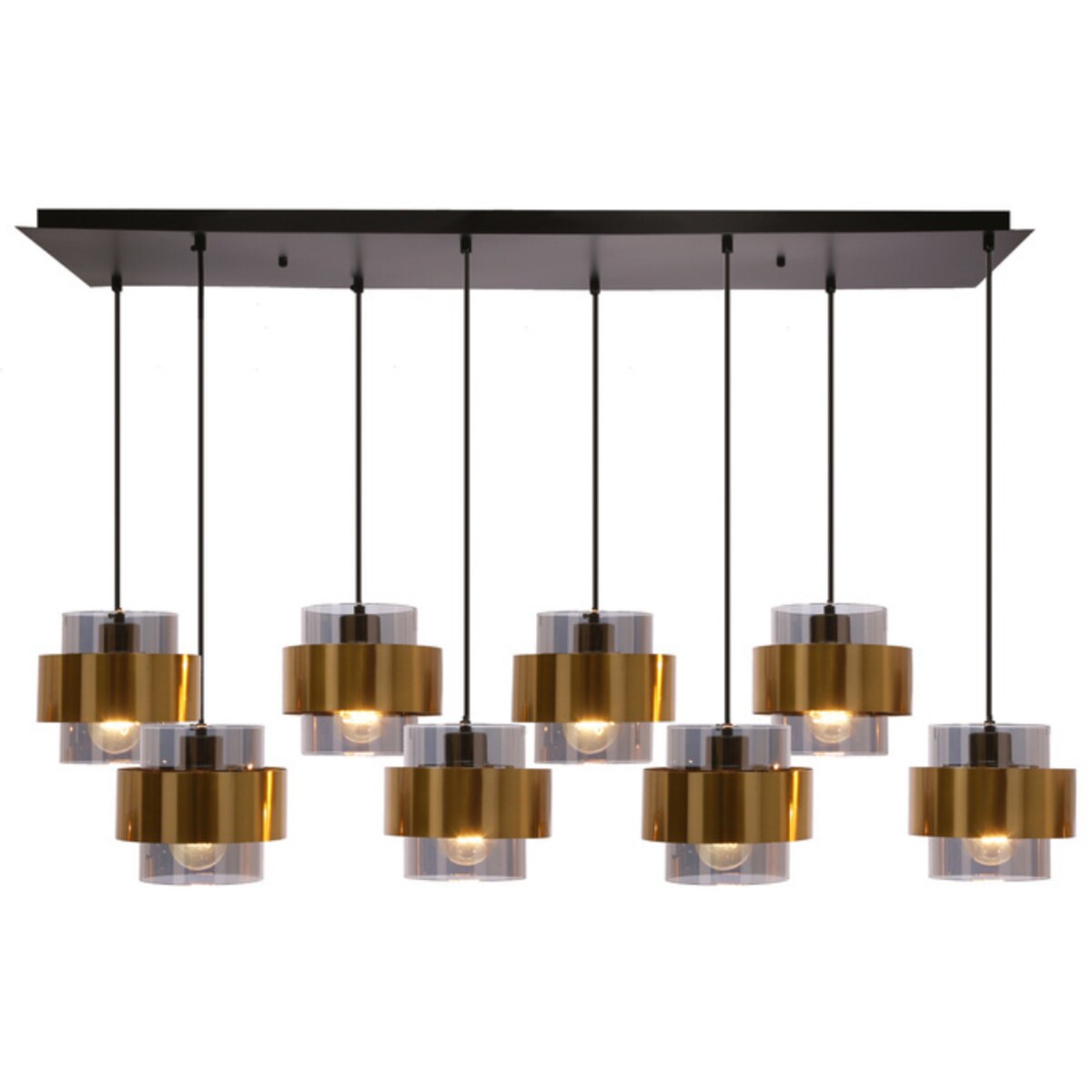 Lampa wisząca wielopunktowa Spiega 38-09524 Candellux mosiądz czarna