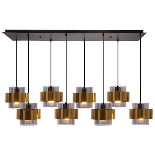 Lampa wisząca wielopunktowa Spiega 38-09524 Candellux mosiądz czarna