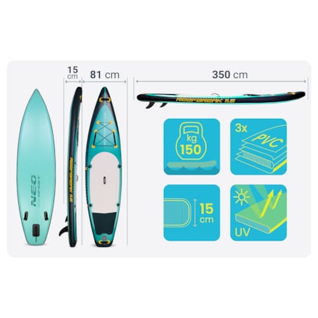 Deska SUP do pływania pompowana Paddle Reefbreak 350cm Neo-Sport