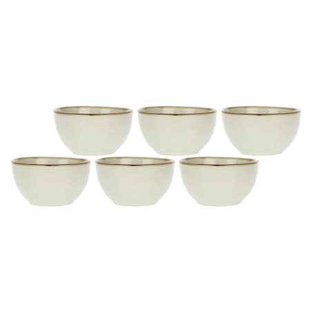Zestaw 6 misek na owoce Concerto Avorio - Kość słoniowa, 11 cm