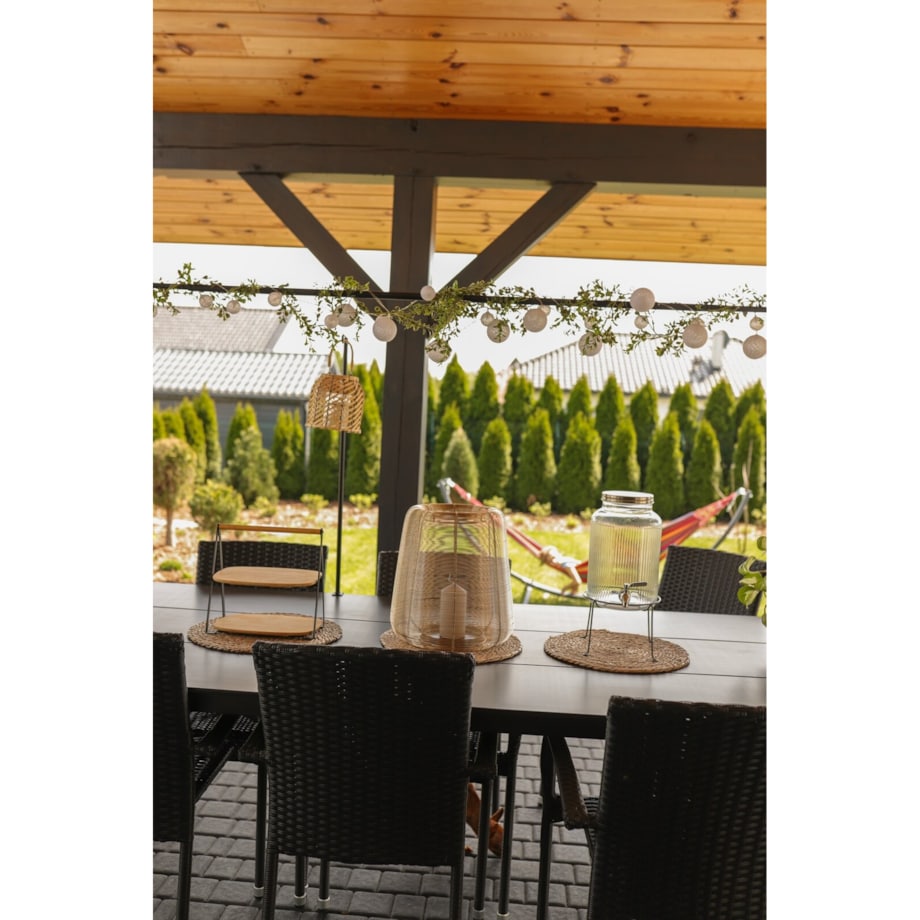 LAMPION ZŁOTY latarnia Boucle 32x35 cm Z METALOWYCH DRUCIKÓW