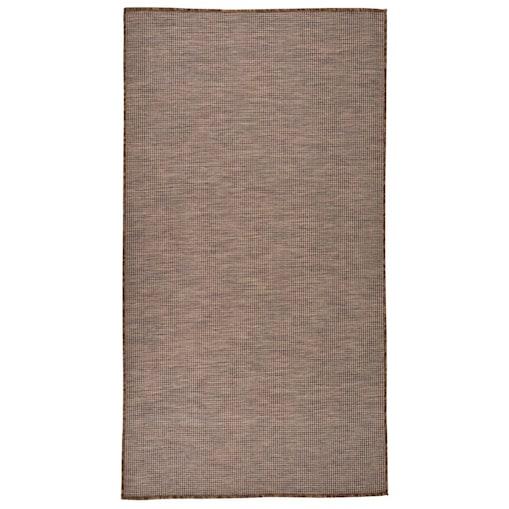 vidaXL Dywan zewnętrzny o płaskim splocie, 80x150 cm, brązowy