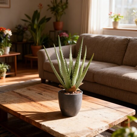 Roślina Sztuczna Aloes W Doniczce 45 Cm Wysokości Zielona Jak Żywa Ozdoba