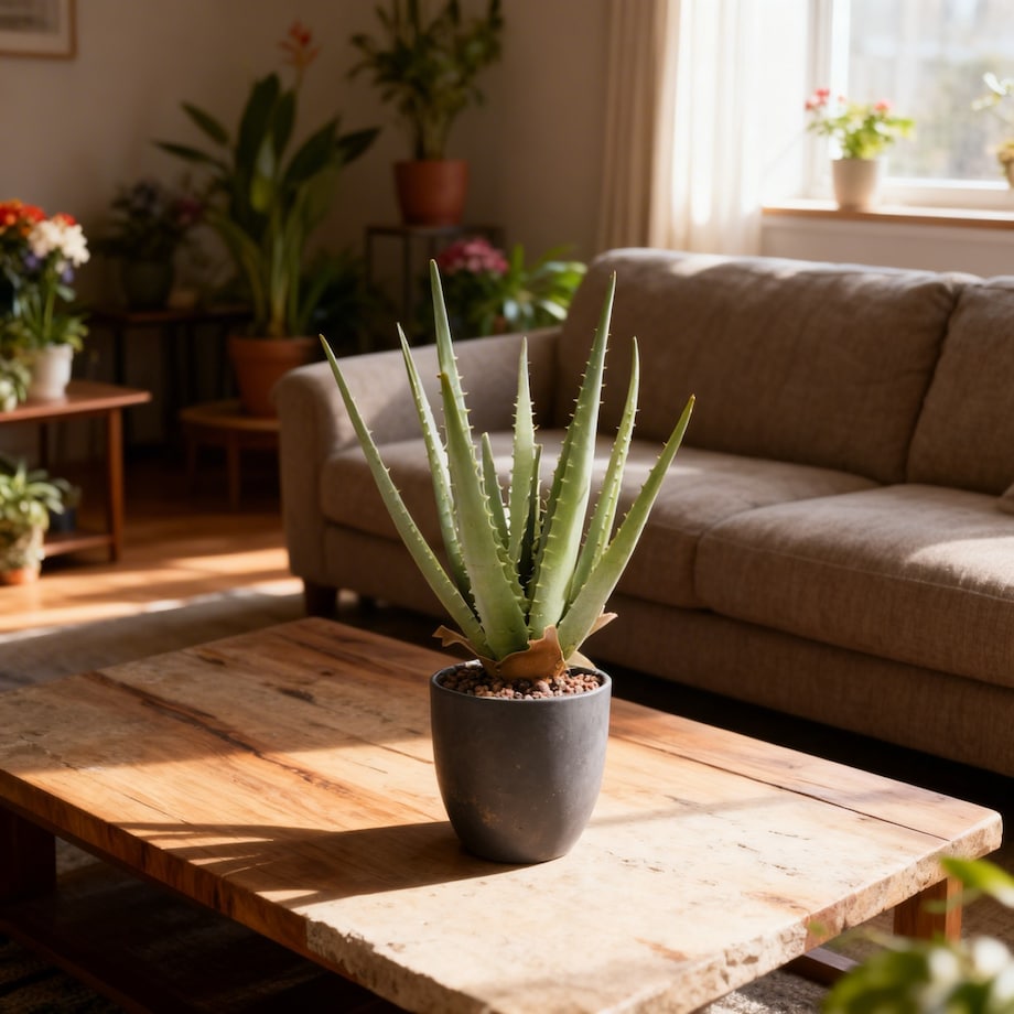 Roślina Sztuczna Aloes W Doniczce 45 Cm Wysokości Zielona Jak Żywa Ozdoba