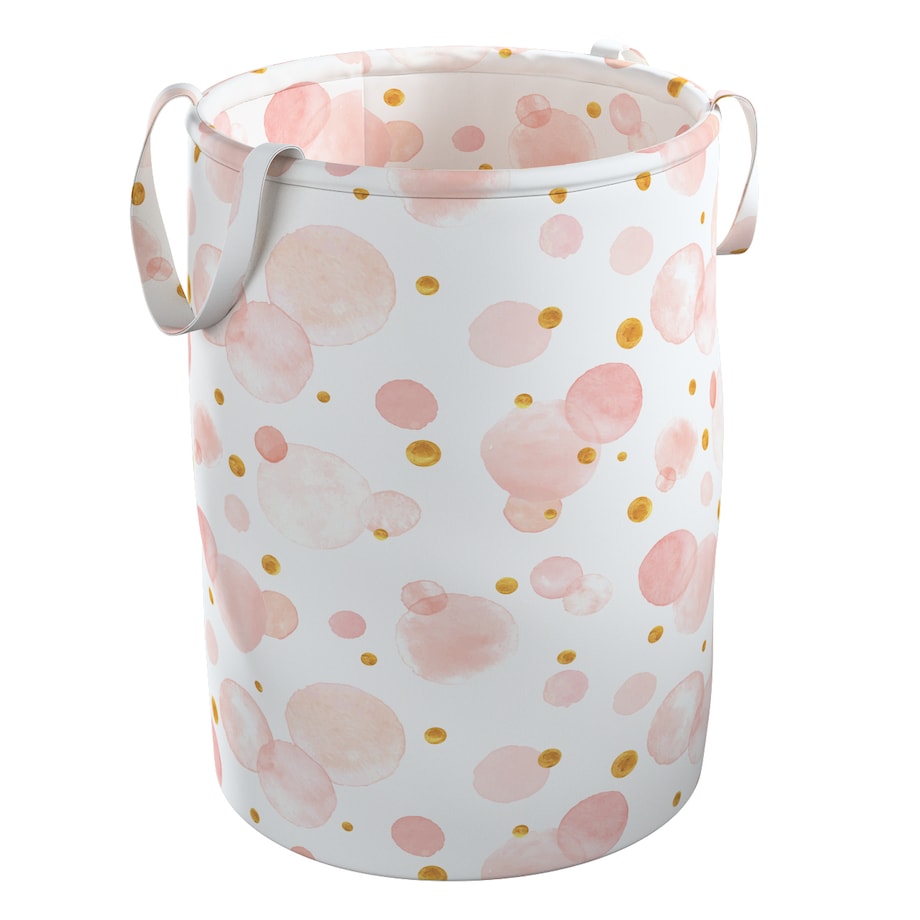 Kosz na zabawki Tobi, ecru-różowy, 40x60cm, Magic Collection