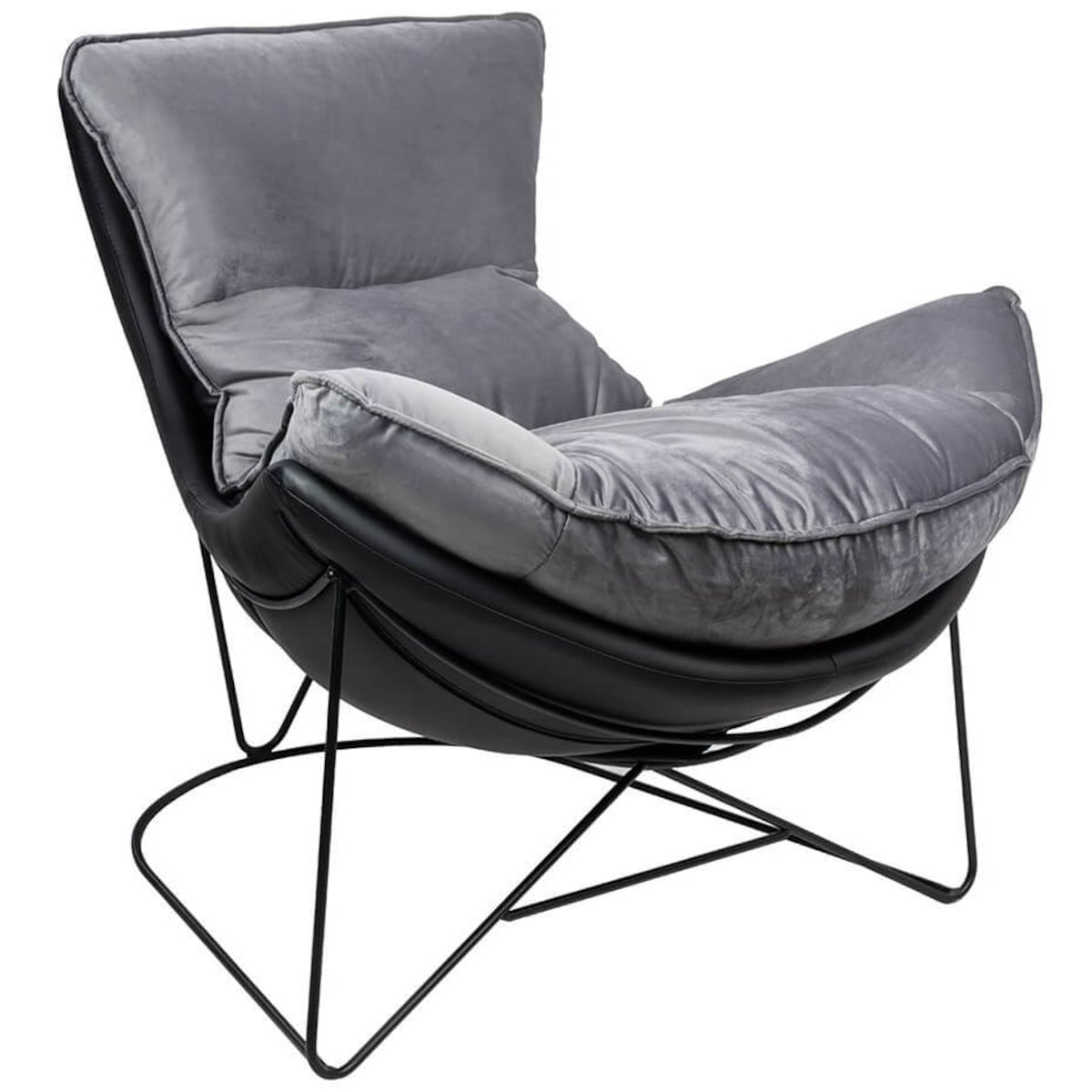 Salonowy fotel Otilia Stand Velvet z welurową poduszką, King Home