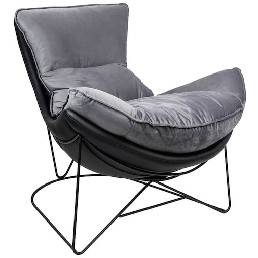 Salonowy fotel Otilia Stand Velvet z welurową poduszką, King Home