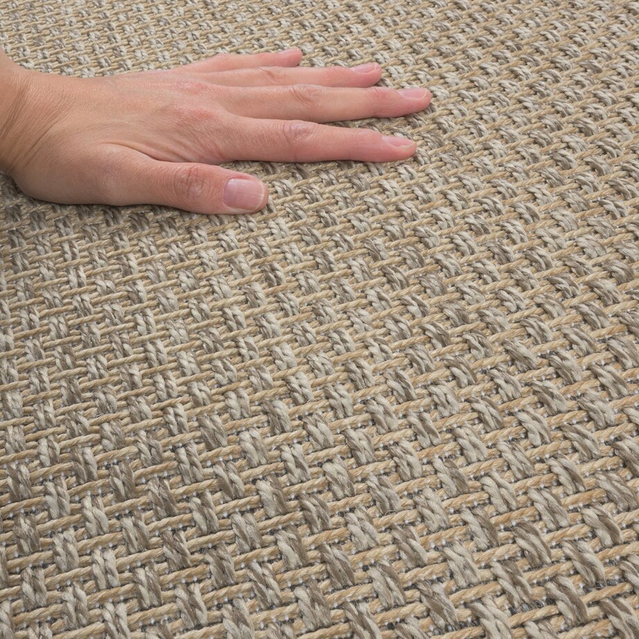 Chodnik płasko tkany Roma 68x114 cm Ramka Beżowy