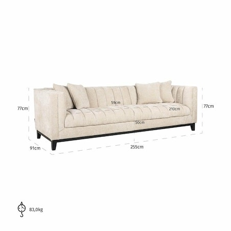 RICHMOND sofa BEAUCHAMP beżowa