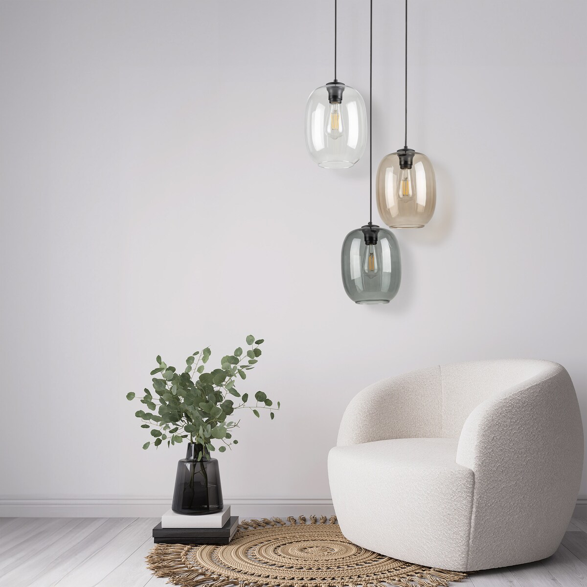 Lampa wisząca TK Lighting ELIO MIX 5973, 3xE27, regulowana, wielokolorowa, do salonu i jadalni