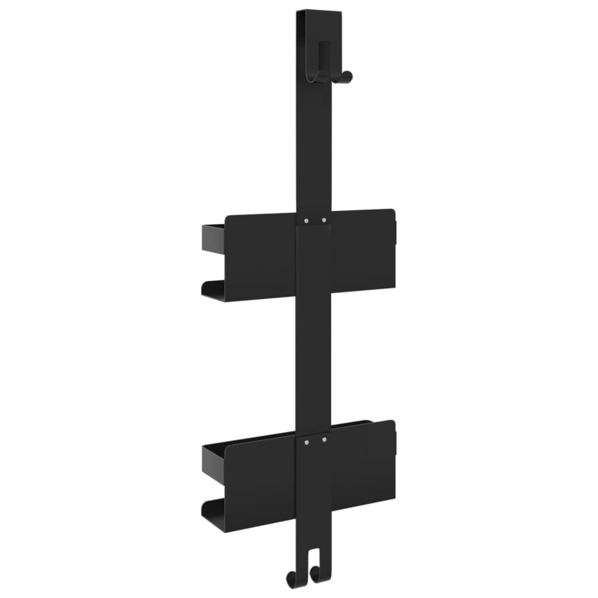 vidaXL Wiszący organizer prysznicowy, czarny mat, stal nierdzewna 304