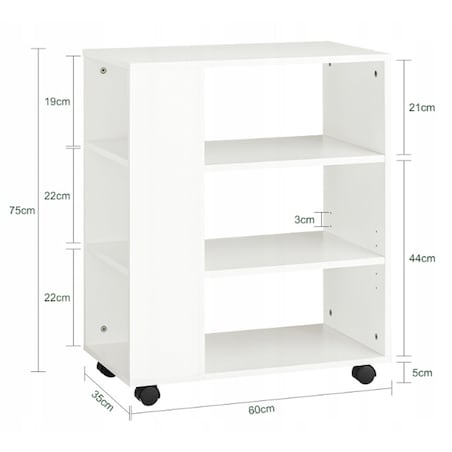 Stolik szafka stojąca stojak na drukarkę regał półka loft nowoczesna 60 cm