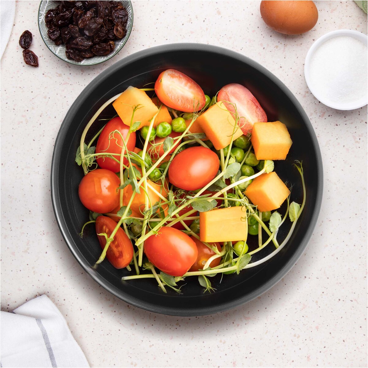 Miska Plastikowa Okrągła Kuchenna Zestaw Misek 3 Szt. Misa Czarna