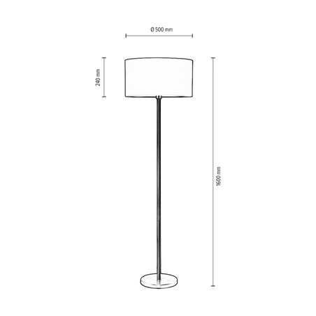 Lampa Podłogowa BRITOP Lighting 1xE27 Max.60W Elegancja Bieli i Szarości, Polski Producent, 1szt.